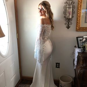 White formal gown